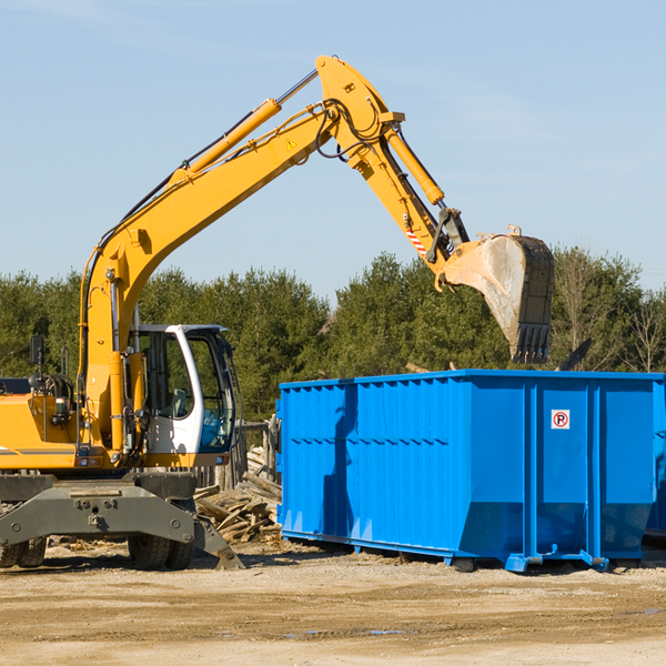 are there any restrictions on where a residential dumpster can be placed in Cockeysville Maryland